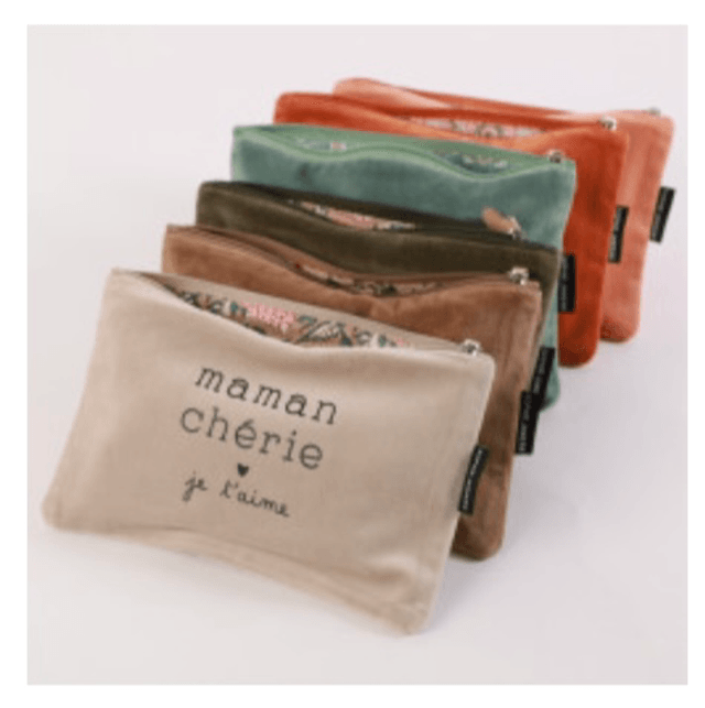 Trousse plate velours 