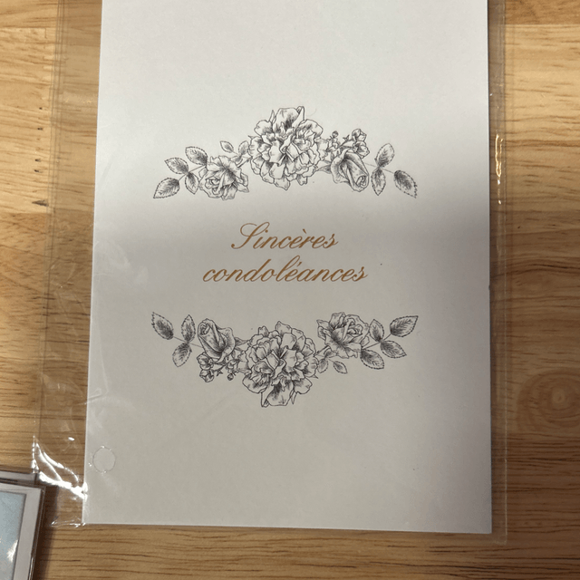 Cartes condoléances 
