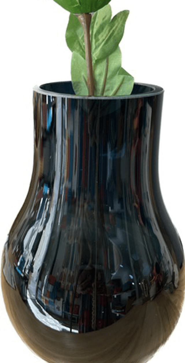 Vase en verre bleu profond grand modèle
