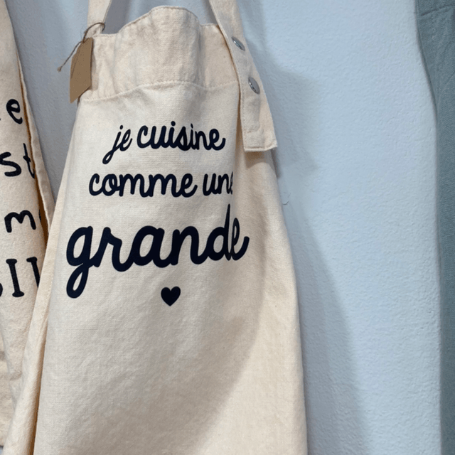Tablier enfant : je cuisine comme une grande