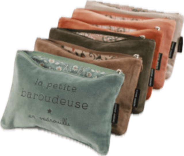 Trousse plate velours 