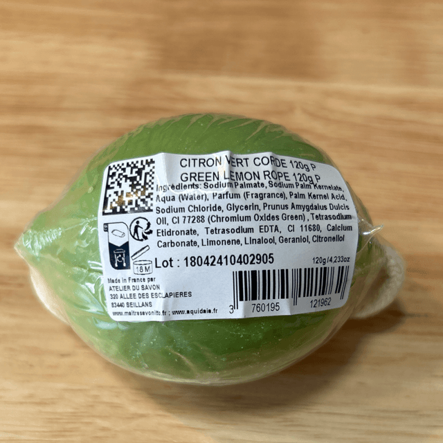 Savon corde citron vert 