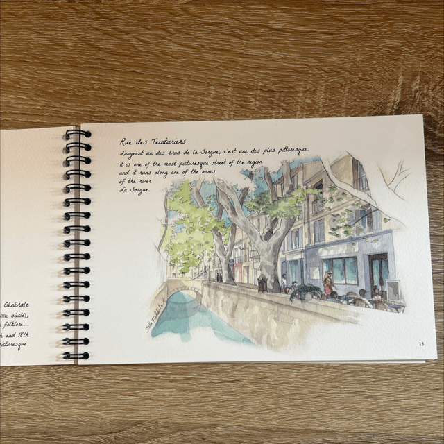 Livre aquarelles Avignon, Nîmes, Arles 