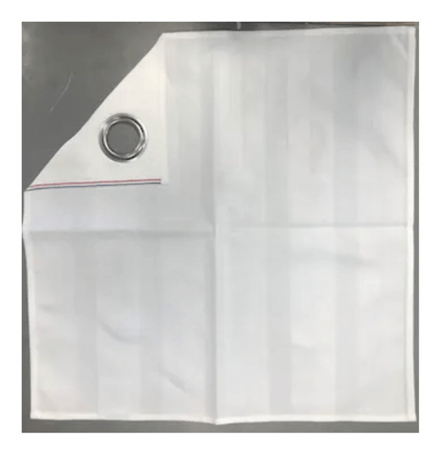 Liteau blanc, anneau laiton doré 
