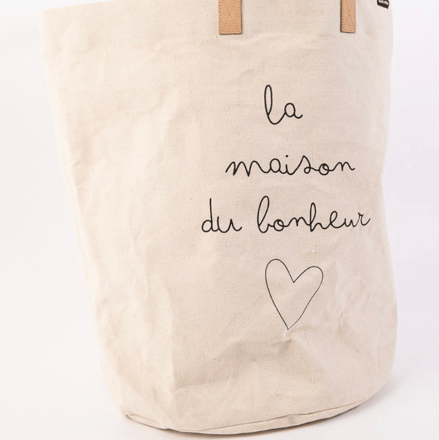 Sac coton enduit, la maison du bonheur 