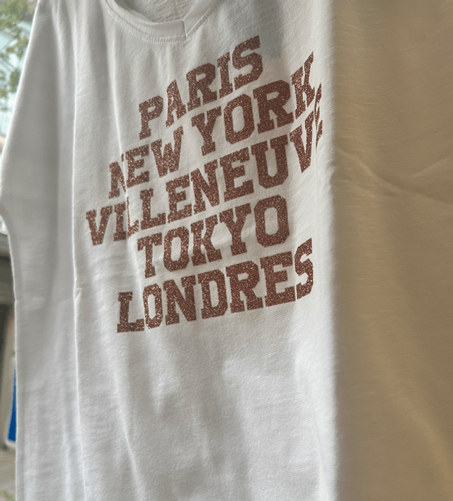 Tee shirt paillettes rose 