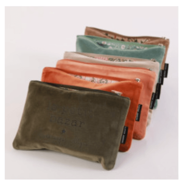Trousse plate velours 