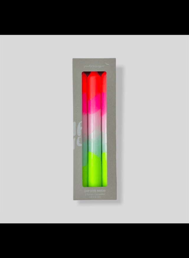 Bougies Dip Dye Néon : sucettes 
