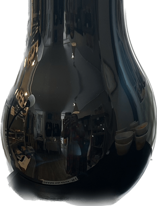 Vase en verre bleu profond grand modèle