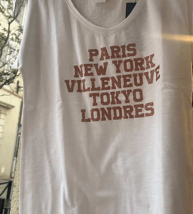 Tee shirt paillettes rose 