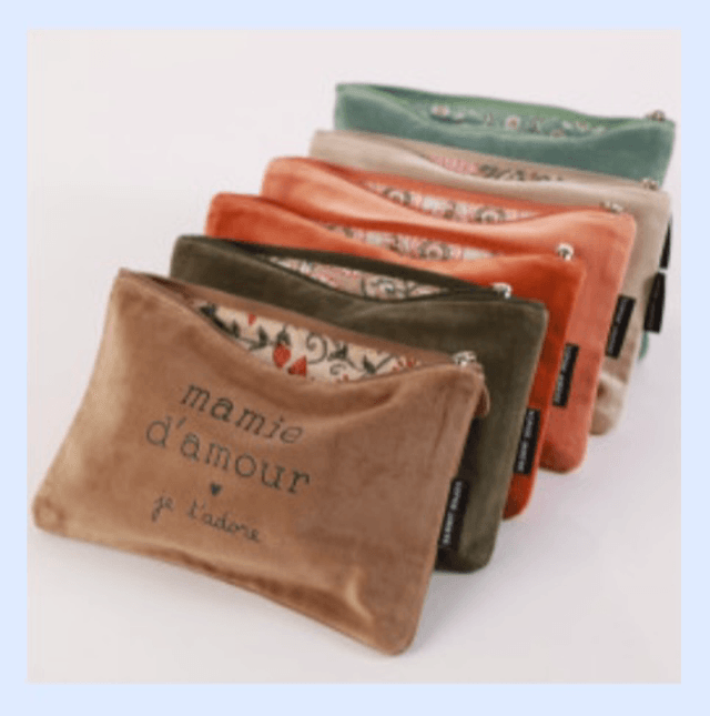 Trousse plate velours 