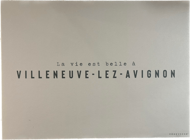Set de table : Villeneuve, ou texte 