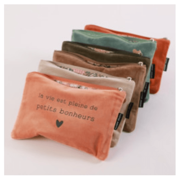 Trousse plate velours 
