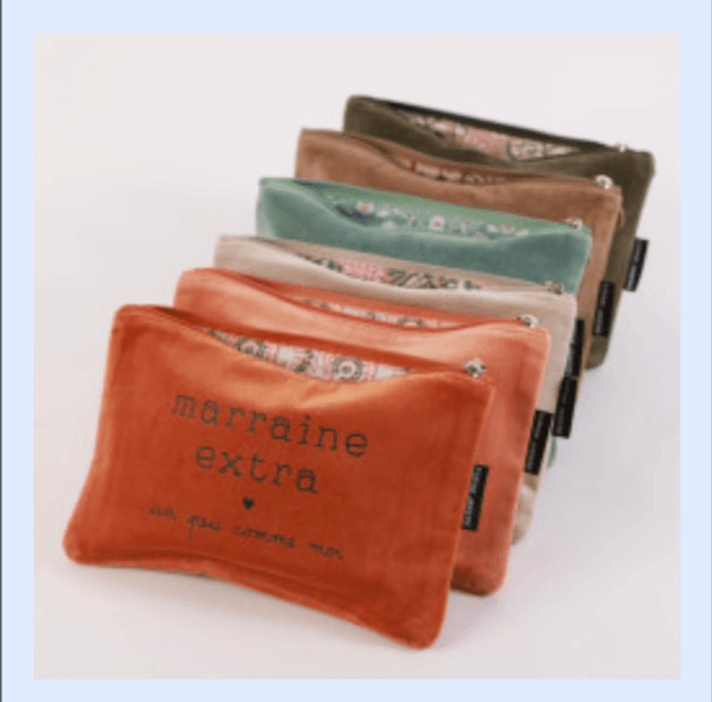 Trousse plate velours 