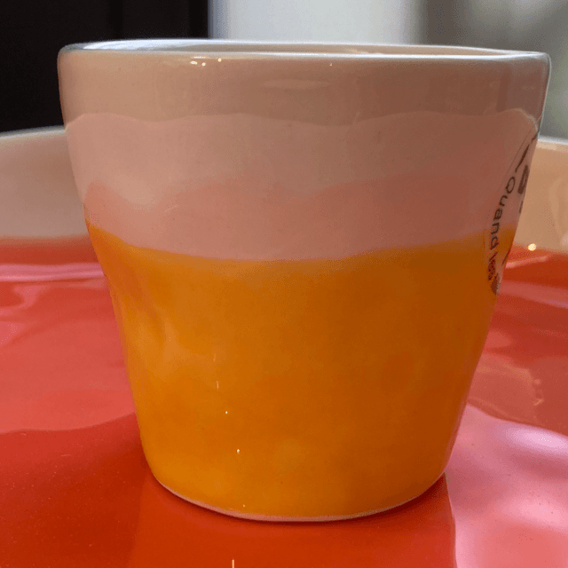 Tasse expresso jaune /vert Aqua 