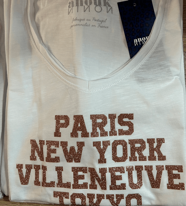 Tee shirt paillettes rose 