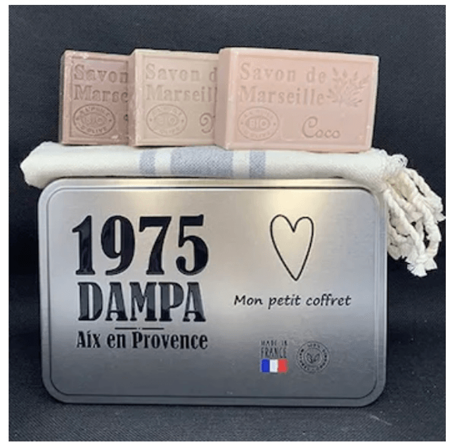 Coffret 3 savons de Marseille & Fouta invité 