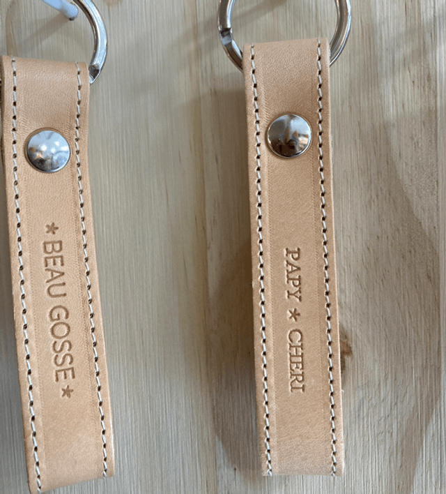 Porte clés en cuir