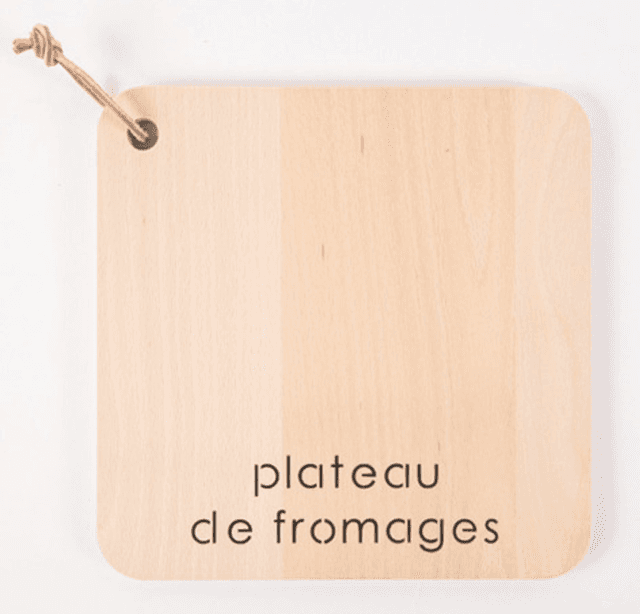 Planche carrée plateau de fromages 