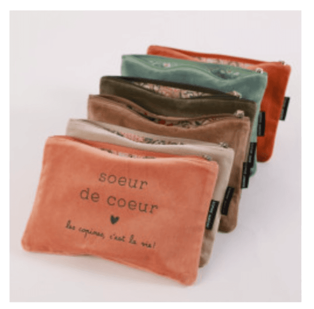 Trousse plate velours 