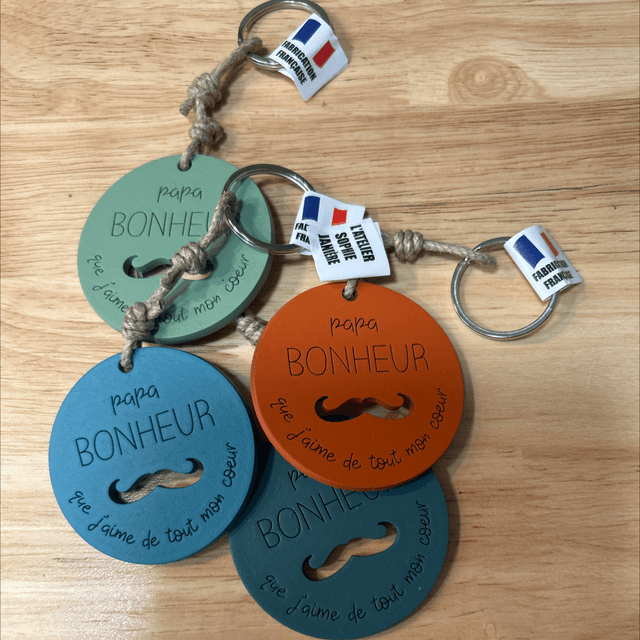 Porte clés papa bonheur 