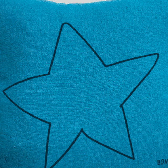Coussin ⭐️Lucien carré: étoile bonheur, océan