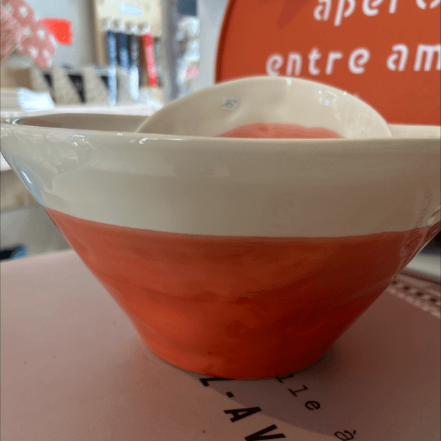 Saladier grand modèle rouille 