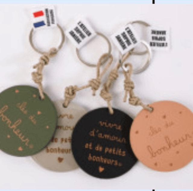 Porte clés amour/bonheur 