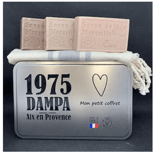 Coffret 3 savons de Marseille &amp; Fouta invité 